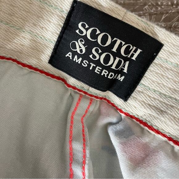 SCOTCH & SODA Fave Organic Cotton Bermuda Shorts Mint Flower Tie Dye Mens Sz XXL - Picture 6 of 9